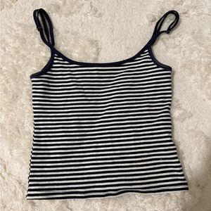 Edikted NEVER WORN navy and White Women's Tank Top size XS